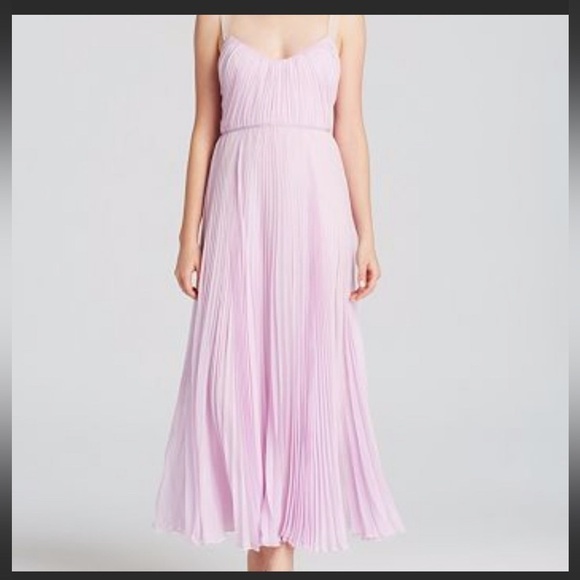 Jill Stuart pleated chiffon dress midi size 0 - Picture 1 of 13